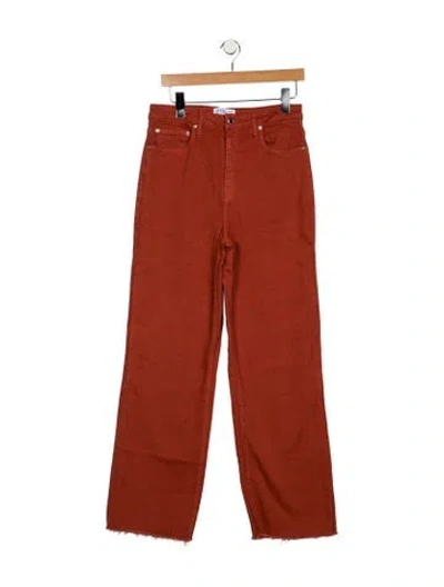 Pre-owned Derek Lam 10 Crosby High-rise Straight Leg Jeans In Brown