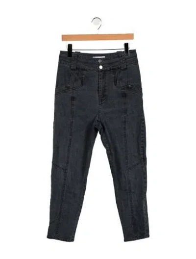 Pre-owned Derek Lam 10 Crosby High-rise Straight Leg Jeans In Gray