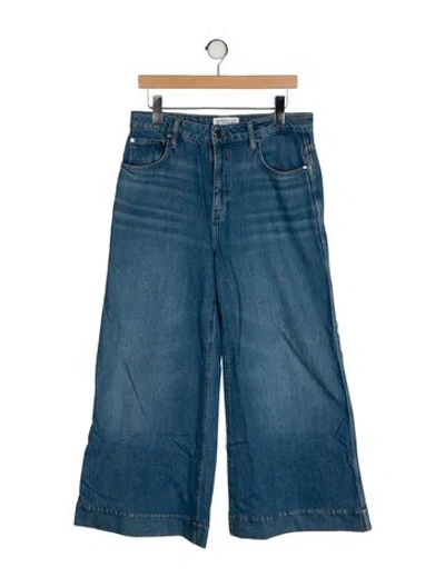 Pre-owned Derek Lam 10 Crosby High-rise Wide Leg Jeans In Blue