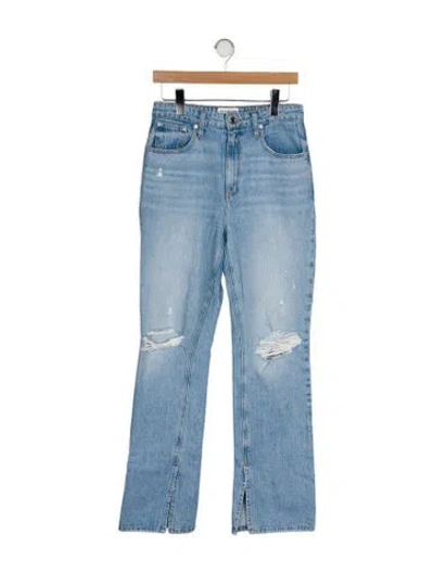 Pre-owned Derek Lam 10 Crosby High-rise Wide Leg Jeans In Blue