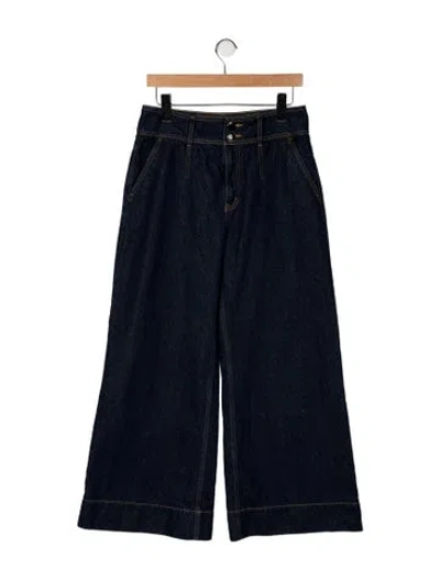 Pre-owned Derek Lam 10 Crosby High-rise Wide Leg Jeans In Blue