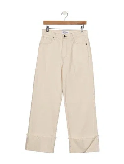 Pre-owned Derek Lam 10 Crosby High-rise Wide Leg Jeans In Neutral