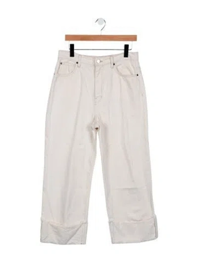 Pre-owned Derek Lam 10 Crosby High-rise Wide Leg Jeans In Neutral