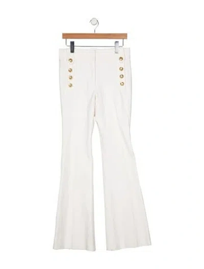Pre-owned Derek Lam 10 Crosby High-rise Wide Leg Jeans In White