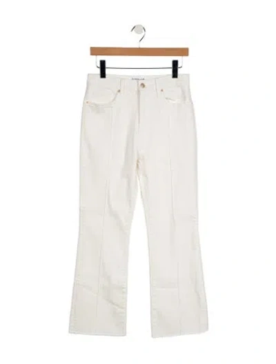 Pre-owned Derek Lam 10 Crosby High-rise Wide Leg Jeans In White