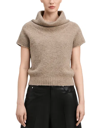 Derek Lam 10 Crosby Imaan Funnel Neck Cap Sleeve Sweater In Neutral