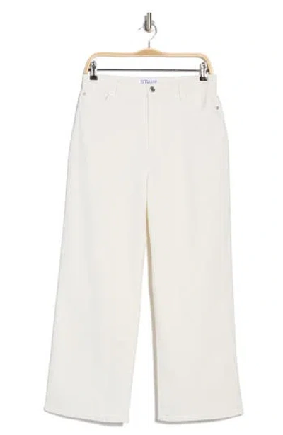 Derek Lam 10 Crosby Isla High Waist Crop Wide Leg Jeans In Ecru