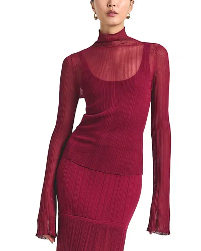 DEREK LAM 10 CROSBY ISOLDE SHEER KNIT TOP