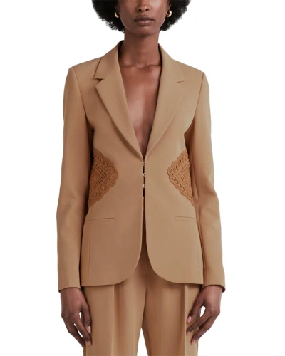 Derek Lam 10 Crosby Jad Crochet Blazer In Brown