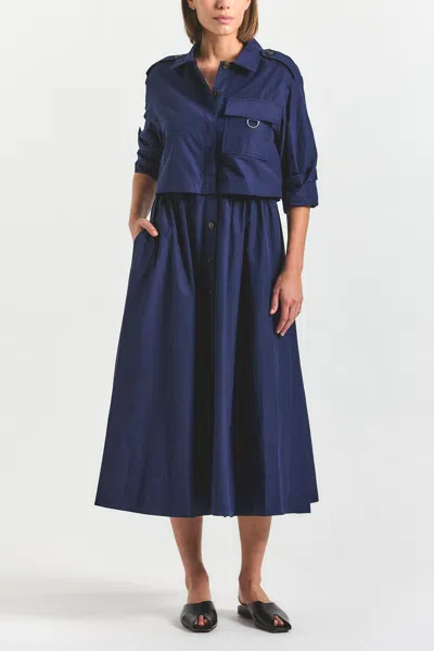 Derek Lam 10 Crosby Janine Trench Dress In Blue