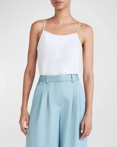 Derek Lam 10 Crosby Joetta High-rise Wide-leg Pleated Trousers In Dusty Teal