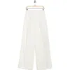 Derek Lam 10 Crosby Quinto Button Tab Wide Leg Pants In Blanc De Blanc