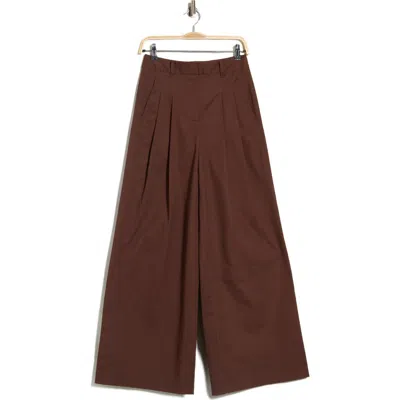 Derek Lam 10 Crosby Juliana Wide Leg Pleated Pants In Burgundy