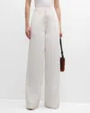 Derek Lam 10 Crosby Juliana Wide-leg Pleated Trousers In Blanc De Blanc