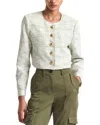 Derek Lam 10 Crosby Juliette Cropped Tweed Jacket In Neutral