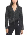 Derek Lam 10 Crosby Kalena Sequin Plated Cardigan In Gray