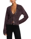 Derek Lam 10 Crosby Kalena V Neck Cardigan In Raspberry