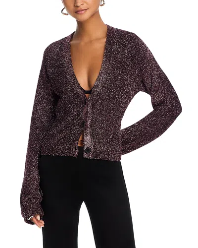 Derek Lam 10 Crosby Kalena V Neck Cardigan In Raspberry