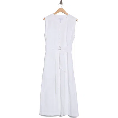 Derek Lam 10 Crosby Karina Cap Sleeve Shirtdress In White