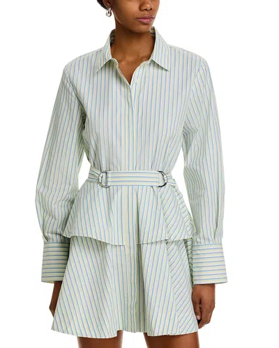 Derek Lam 10 Crosby Katherine Belted Button Down Dress In Electric Multi