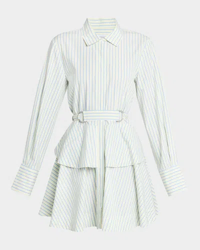 DEREK LAM 10 CROSBY KATHERINE BELTED BUTTON-FRONT MINI DRESS