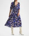 Derek Lam 10 Crosby Katie Floral Maxi Dress In Topaz Multi