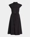 Derek Lam 10 Crosby Buffy Utility Midi Dress In Black