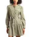Derek Lam 10 Crosby Kayla Mini Shirt Dress In Green