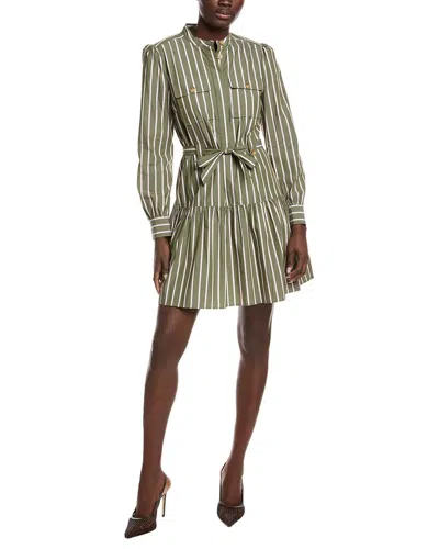 Derek Lam 10 Crosby Kayla Utility Shirt Dress In Green