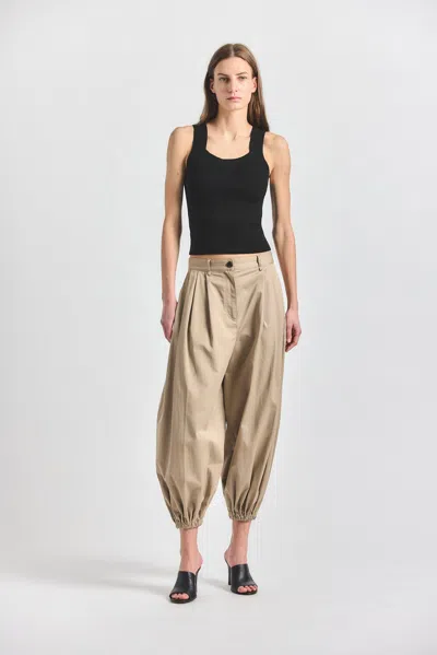 Derek Lam 10 Crosby Kendall Stretch Cotton Balloon Pants In Brown