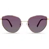 Derek Lam 10 Crosby Kirby Sunglasses In Light Gold Black