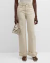 Derek Lam 10 Crosby Koren Cuffed Straight-leg Jeans In Natural
