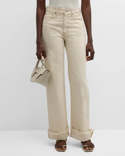 Derek Lam 10 Crosby Koren Cuffed Straight-leg Jeans In Natural