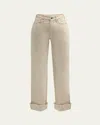 Derek Lam 10 Crosby Koren Cuffed Straight-leg Jeans In Natural