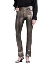 Derek Lam 10 Crosby Kyle Metallic High Rise Split Hem Skinny Jeans