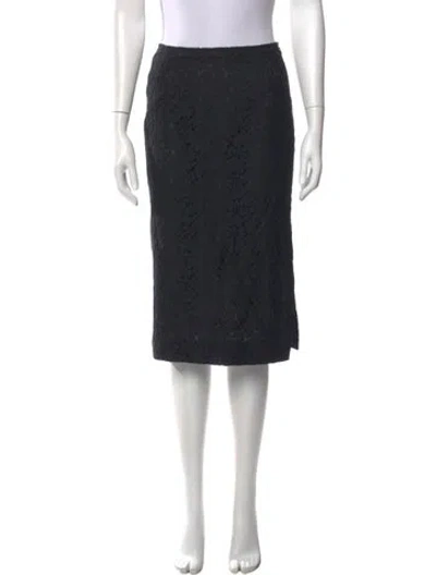 Pre-owned Derek Lam 10 Crosby Lace Trim Embellishment Knee-length Skirt In Black