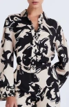 Derek Lam 10 Crosby Lacey Button Down Shirt In Safari Multi In Safari Multi