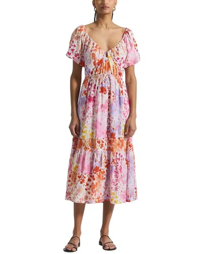 Derek Lam 10 Crosby Laine Floral Printed Linen-blend Maxi Dress In Multi