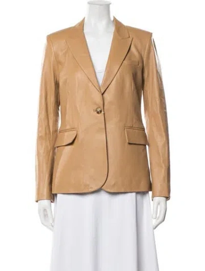 Pre-owned Derek Lam 10 Crosby Lamb Leather Blazer W/ Tags In Neutrals