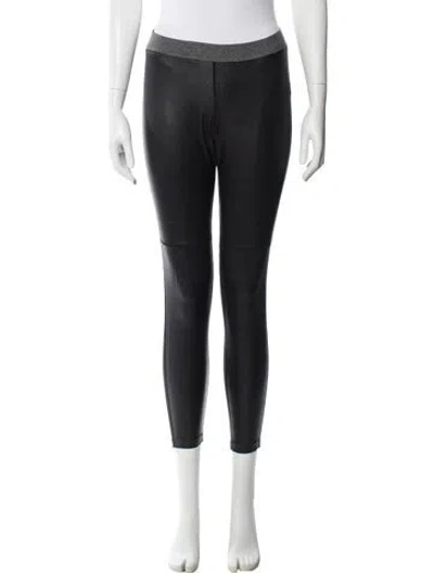 Pre-owned Derek Lam 10 Crosby Lamb Leather Skinny Leg Pants In Black