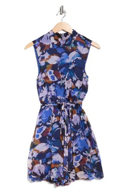 Derek Lam 10 Crosby Laura Bubble Hem Dress In Blue