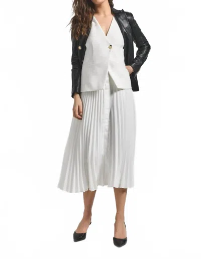 Derek Lam 10 Crosby Lauren Mixed Media Dress In Soft White