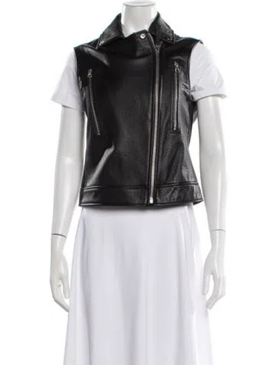 Pre-owned Derek Lam 10 Crosby Leather Biker Jacket In Black