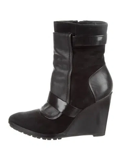 Pre-owned Derek Lam 10 Crosby Leather Boots In Black