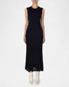Derek Lam 10 Crosby Lecco Sleeveless Pleated Midi Dress In Night Sky