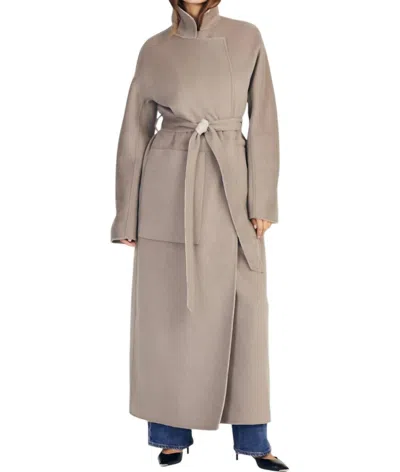 Derek Lam 10 Crosby Leone Reversible Double Face Wool Coat In Grey Sage In Multi
