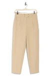 Derek Lam 10 Crosby Leonie Button Front Stretch Cotton Twill Pants In Safari