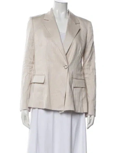 Pre-owned Derek Lam 10 Crosby Linen Blazer In Neutral