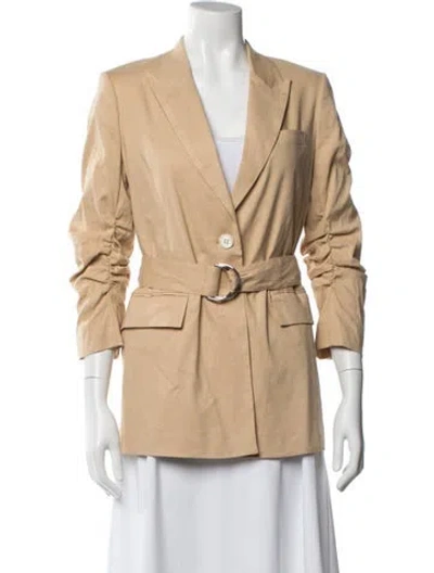 Pre-owned Derek Lam 10 Crosby Linen Blazer W/ Tags In Yellow