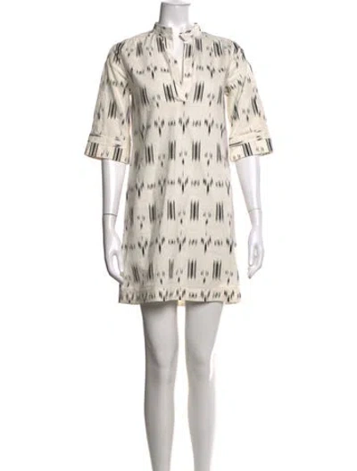 Pre-owned Derek Lam 10 Crosby Linen Mini Dress In Neutral